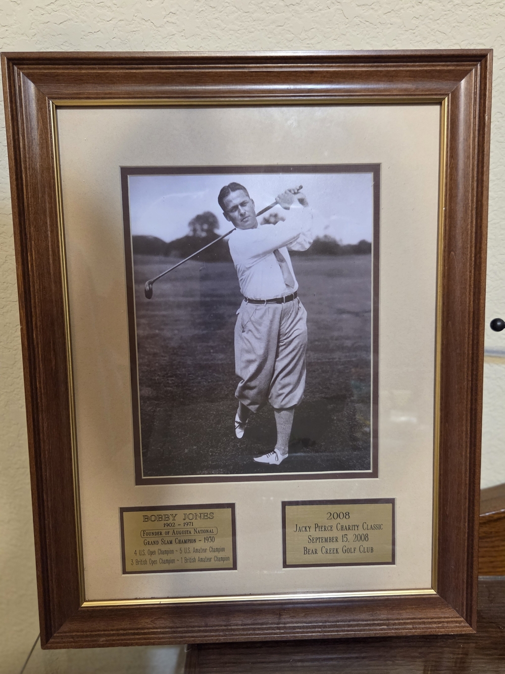 Bobby Jones Brown Framed Vintage Golf Photo Print